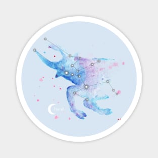 Taurus Galaxy Watercolor Magnet